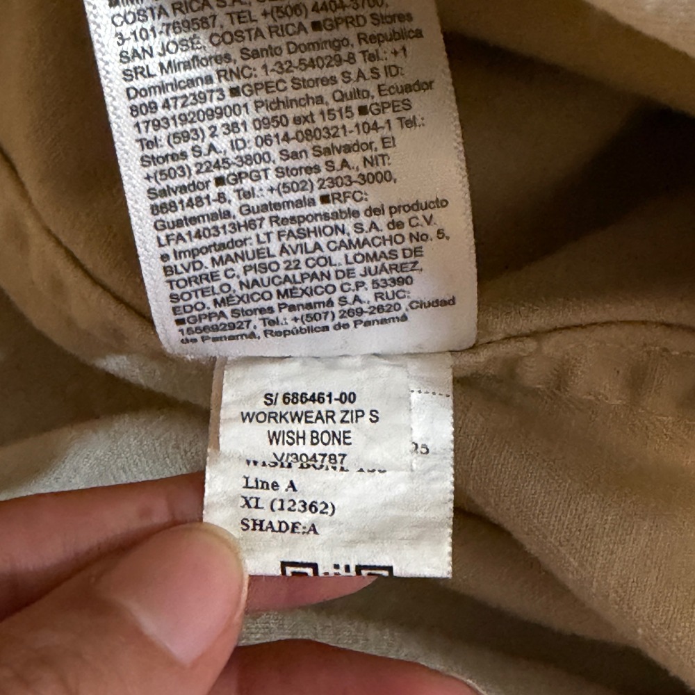 Old Navy Workwear Zip Shacket Wish Bone Beige - Picture 13 of 14